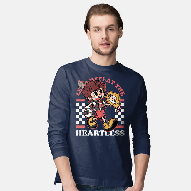 Game Mascot Hearts Key-Mens-Long Sleeved-Tee-Studio Mootant