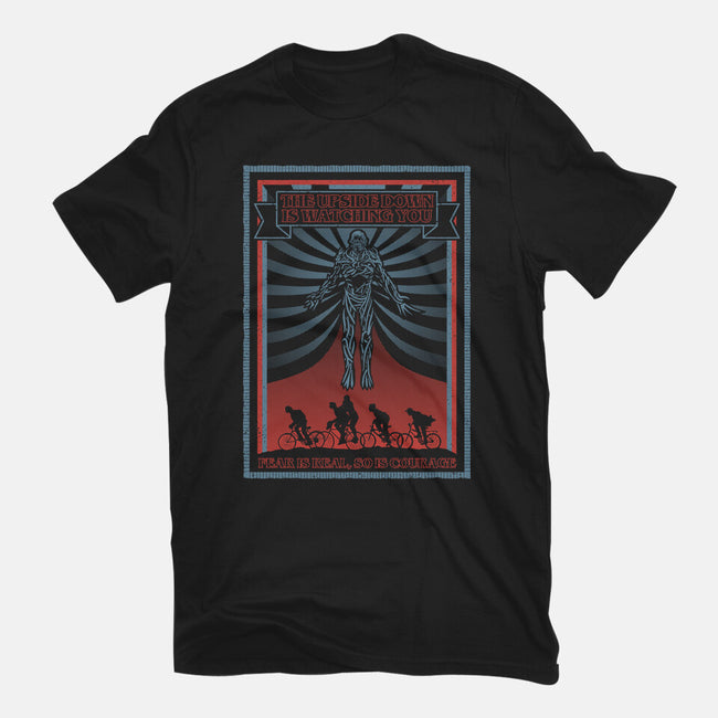 The Upside Down Is Watching You-Womens-Fitted-Tee-NMdesign