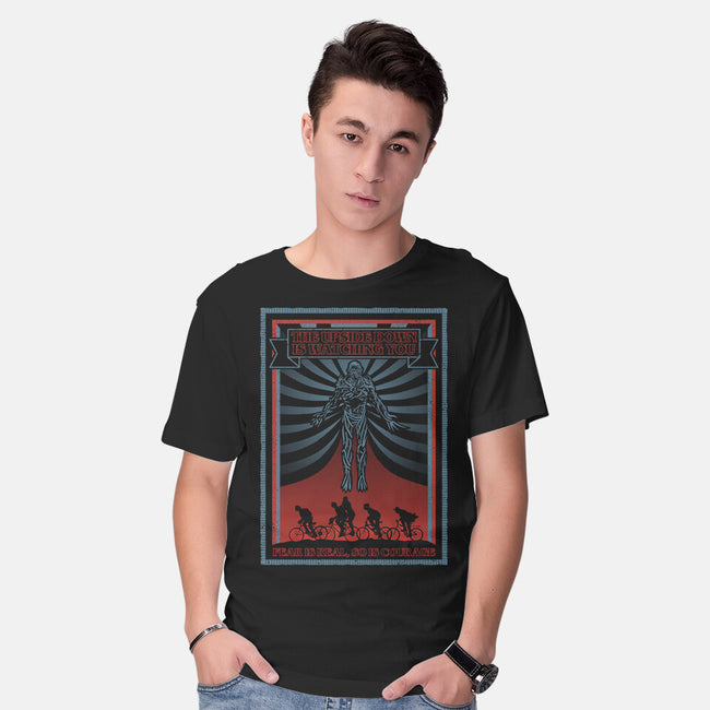 The Upside Down Is Watching You-Mens-Basic-Tee-NMdesign