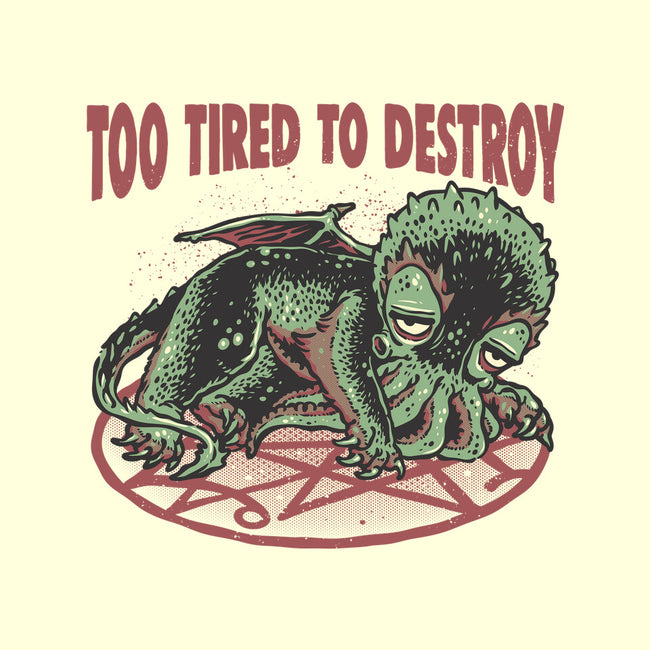 Too Tired To Destroy-None-Basic Tote-Bag-glitchygorilla