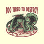 Too Tired To Destroy-None-Adjustable Tote-Bag-glitchygorilla