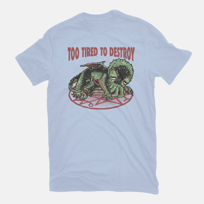 Too Tired To Destroy-Womens-Fitted-Tee-glitchygorilla