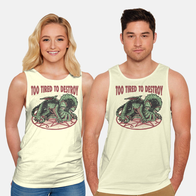 Too Tired To Destroy-Unisex-Basic-Tank-glitchygorilla