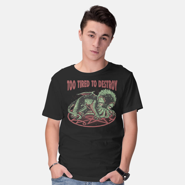 Too Tired To Destroy-Mens-Basic-Tee-glitchygorilla