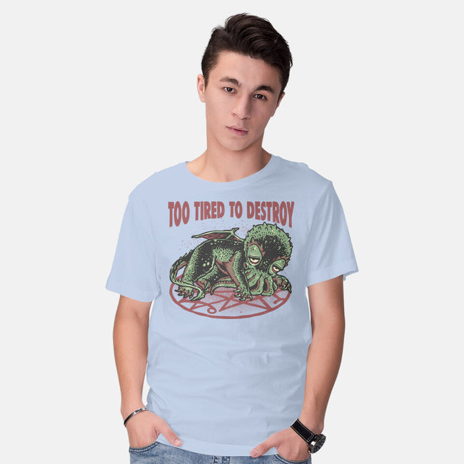 Too Tired To Destroy-Mens-Basic-Tee-glitchygorilla