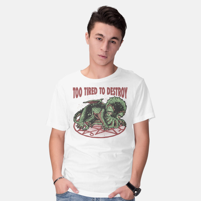 Too Tired To Destroy-Mens-Basic-Tee-glitchygorilla