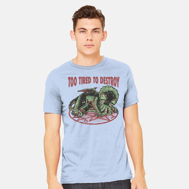 Too Tired To Destroy-Mens-Heavyweight-Tee-glitchygorilla