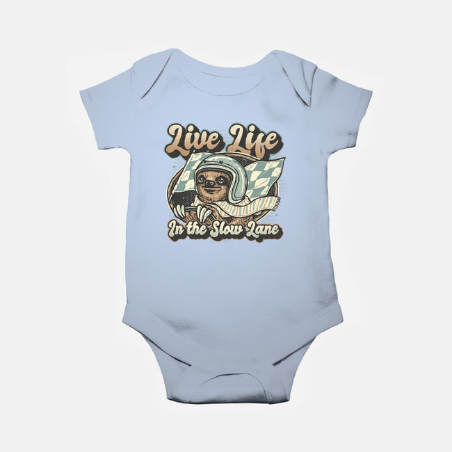 Live Life In The Slow Lane-Baby-Basic-Onesie-glitchygorilla
