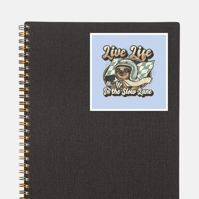 Live Life In The Slow Lane-None-Glossy-Sticker-glitchygorilla