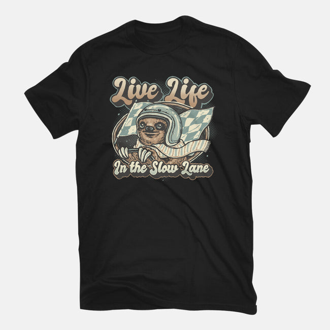 Live Life In The Slow Lane-Womens-Fitted-Tee-glitchygorilla