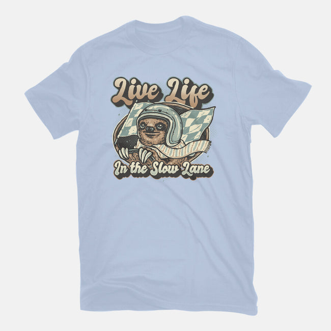 Live Life In The Slow Lane-Womens-Fitted-Tee-glitchygorilla