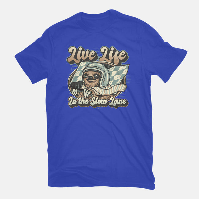 Live Life In The Slow Lane-Womens-Fitted-Tee-glitchygorilla