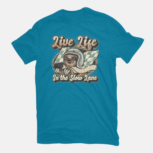 Live Life In The Slow Lane-Womens-Fitted-Tee-glitchygorilla