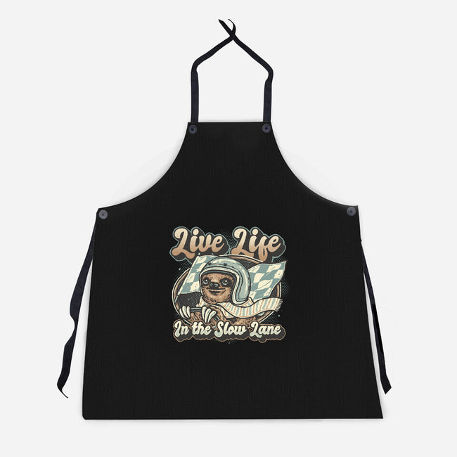 Live Life In The Slow Lane-Unisex-Kitchen-Apron-glitchygorilla