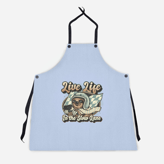 Live Life In The Slow Lane-Unisex-Kitchen-Apron-glitchygorilla