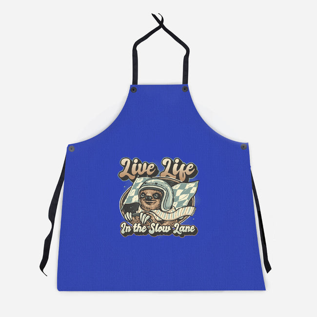 Live Life In The Slow Lane-Unisex-Kitchen-Apron-glitchygorilla