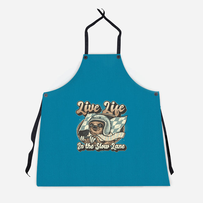 Live Life In The Slow Lane-Unisex-Kitchen-Apron-glitchygorilla