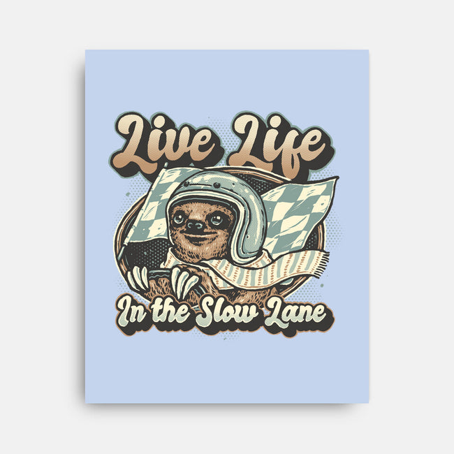 Live Life In The Slow Lane-None-Stretched-Canvas-glitchygorilla