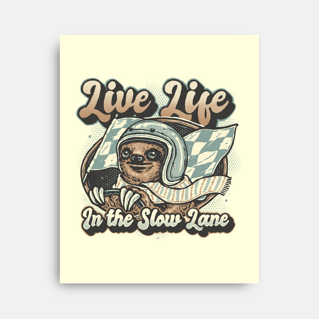 Live Life In The Slow Lane-None-Stretched-Canvas-glitchygorilla