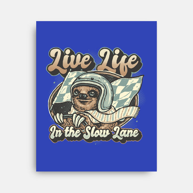 Live Life In The Slow Lane-None-Stretched-Canvas-glitchygorilla