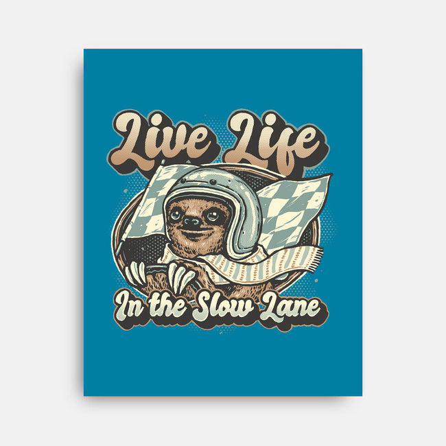 Live Life In The Slow Lane-None-Stretched-Canvas-glitchygorilla