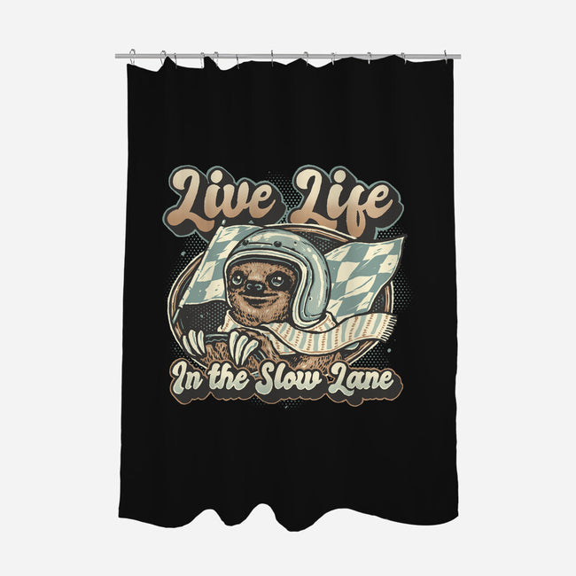 Live Life In The Slow Lane-None-Polyester-Shower Curtain-glitchygorilla