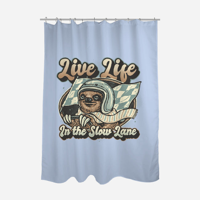Live Life In The Slow Lane-None-Polyester-Shower Curtain-glitchygorilla