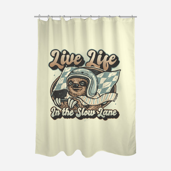 Live Life In The Slow Lane-None-Polyester-Shower Curtain-glitchygorilla