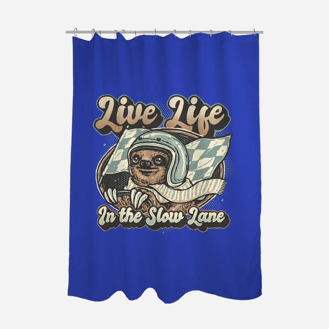 Live Life In The Slow Lane-None-Polyester-Shower Curtain-glitchygorilla