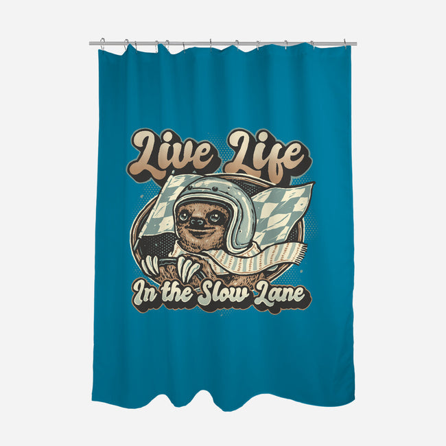 Live Life In The Slow Lane-None-Polyester-Shower Curtain-glitchygorilla