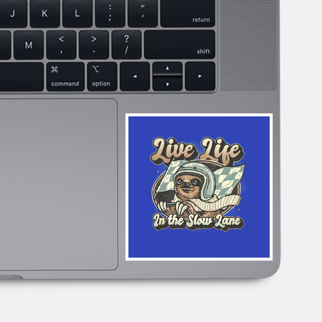 Live Life In The Slow Lane-None-Glossy-Sticker-glitchygorilla