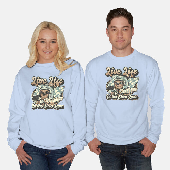 Live Life In The Slow Lane-Unisex-Crew Neck-Sweatshirt-glitchygorilla