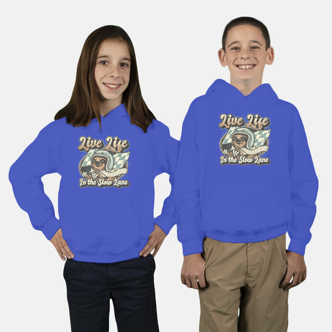 Live Life In The Slow Lane-Youth-Pullover-Sweatshirt-glitchygorilla