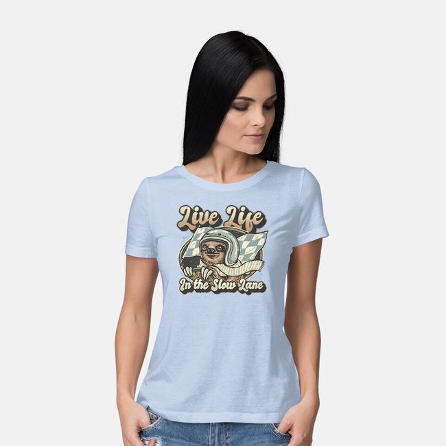 Live Life In The Slow Lane-Womens-Basic-Tee-glitchygorilla