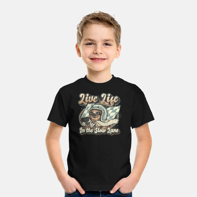 Live Life In The Slow Lane-Youth-Basic-Tee-glitchygorilla