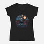 Glow Of The Honmoon-Womens-V-Neck-Tee-glitchygorilla