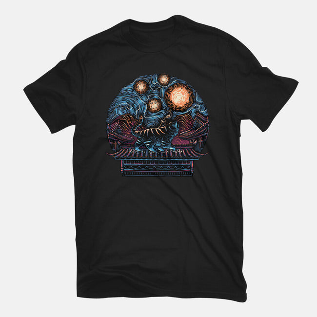 Glow Of The Honmoon-Womens-Fitted-Tee-glitchygorilla