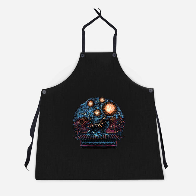 Glow Of The Honmoon-Unisex-Kitchen-Apron-glitchygorilla