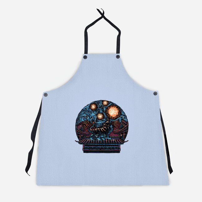 Glow Of The Honmoon-Unisex-Kitchen-Apron-glitchygorilla