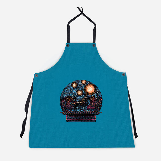 Glow Of The Honmoon-Unisex-Kitchen-Apron-glitchygorilla