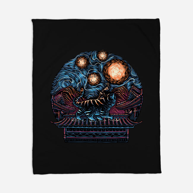 Glow Of The Honmoon-None-Fleece-Blanket-glitchygorilla