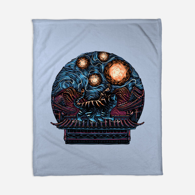 Glow Of The Honmoon-None-Fleece-Blanket-glitchygorilla