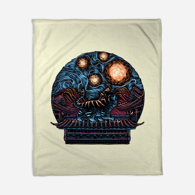 Glow Of The Honmoon-None-Fleece-Blanket-glitchygorilla