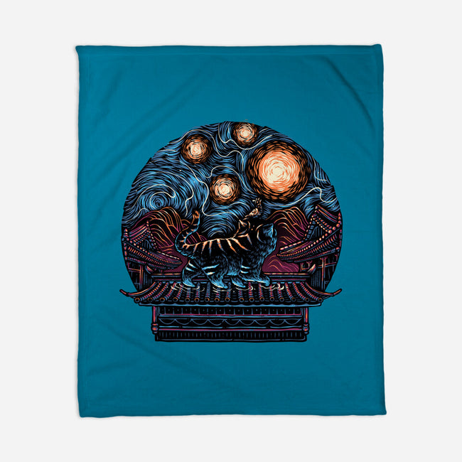 Glow Of The Honmoon-None-Fleece-Blanket-glitchygorilla