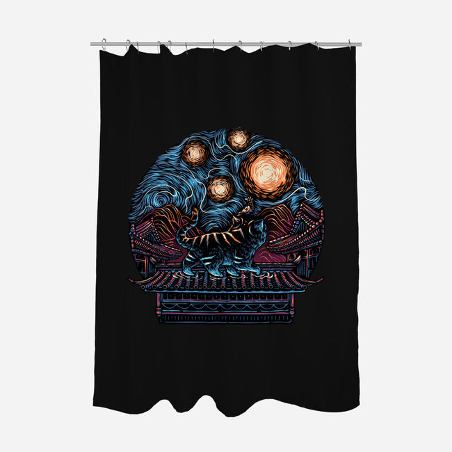 Glow Of The Honmoon-None-Polyester-Shower Curtain-glitchygorilla
