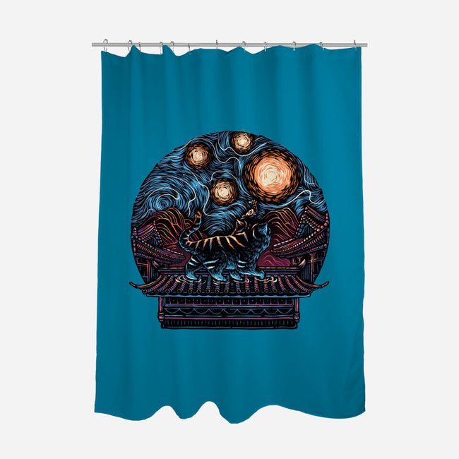 Glow Of The Honmoon-None-Polyester-Shower Curtain-glitchygorilla