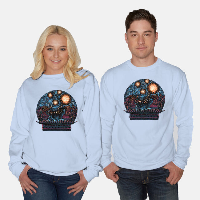 Glow Of The Honmoon-Unisex-Crew Neck-Sweatshirt-glitchygorilla
