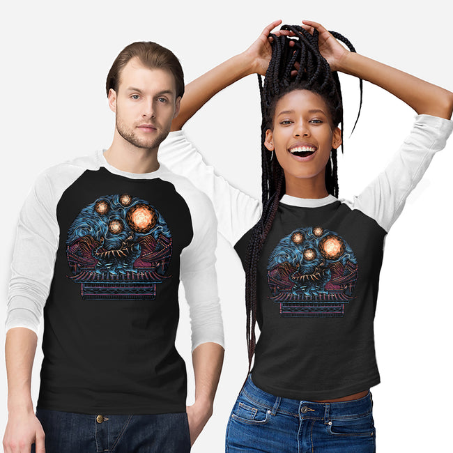 Glow Of The Honmoon-Unisex-Baseball-Tee-glitchygorilla