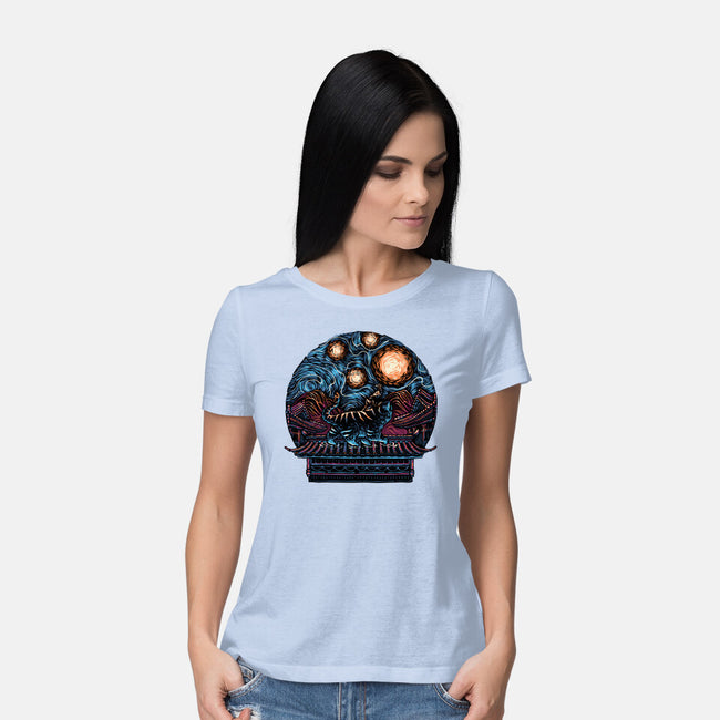 Glow Of The Honmoon-Womens-Basic-Tee-glitchygorilla