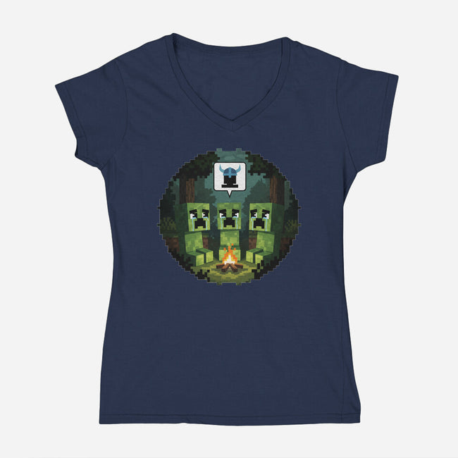 Hiss And Tell-Womens-V-Neck-Tee-LILIVIA
